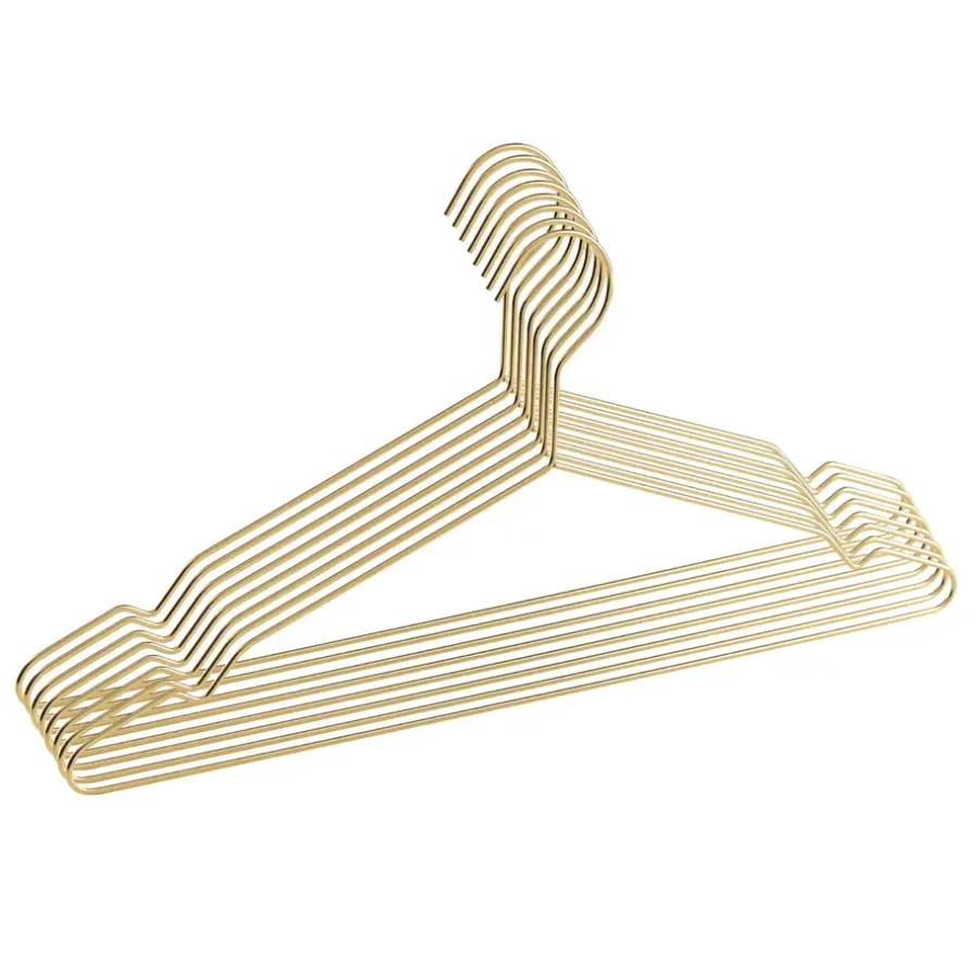 Kledingopbergers-ACAZA 20 Metalen Kleerhangers, Ultra-dunne en Ruimtebesparende Kledinghangers, Goud