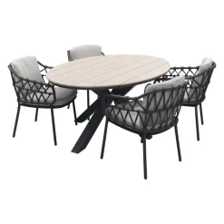 4-Seasons Outdoor 4 Seasons Calpi / GI Edison 180 x 115 cm. tafel - ovale tuinset