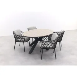 4-Seasons Outdoor 4 Seasons Calpi / GI Edison 180 x 115 cm. tafel - ovale tuinset