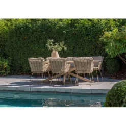 4-Seasons Outdoor 4 Seasons Fabrice lounge dining stoel - Latte