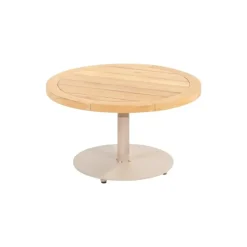 4-Seasons Outdoor 4 Seasons Volta teak salontafel - Ø60 cm. taupe
