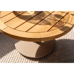 4-Seasons Outdoor 4 Seasons Volta teak salontafel - Ø60 cm. taupe
