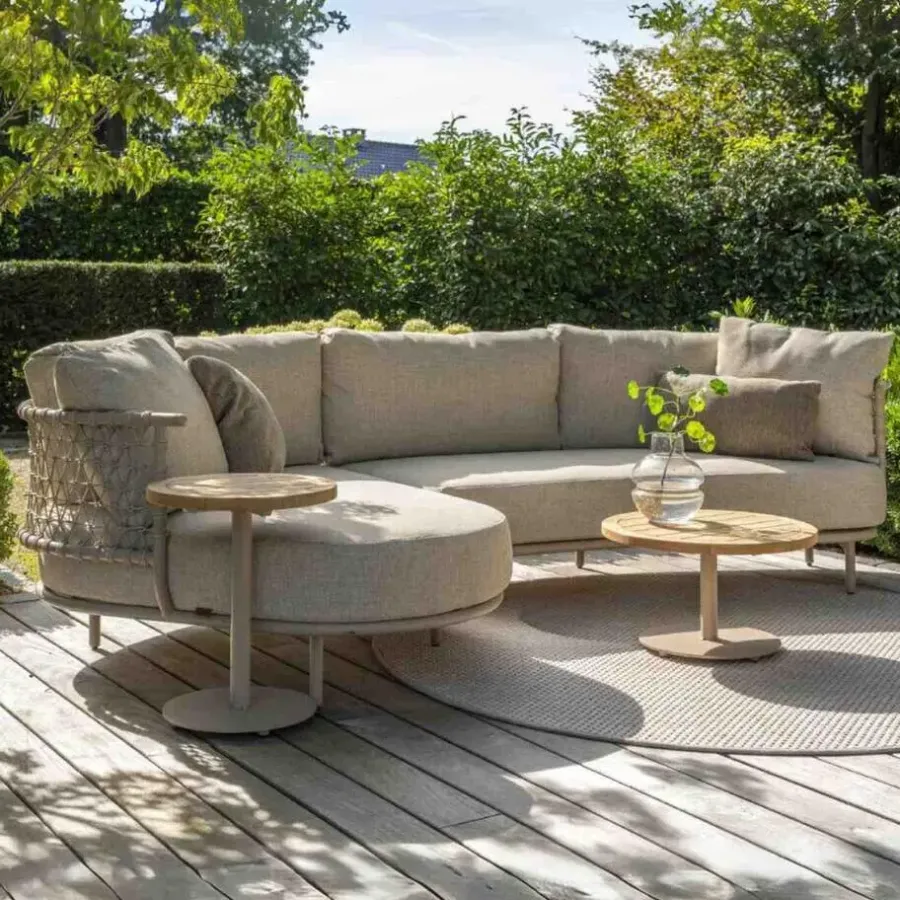 4-Seasons Outdoor 4 Seasons Volta teak salontafel - Ø60 cm. taupe