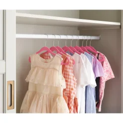 Merkloos 20 Stuks Kinder Kledinghangers - Fluweel - Roze