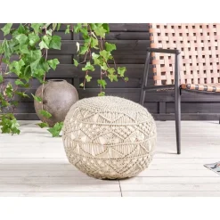 Poefen-Leen Bakker AADHI - Poef - Beige - 50 x 50 cm - Synthetisch materiaal