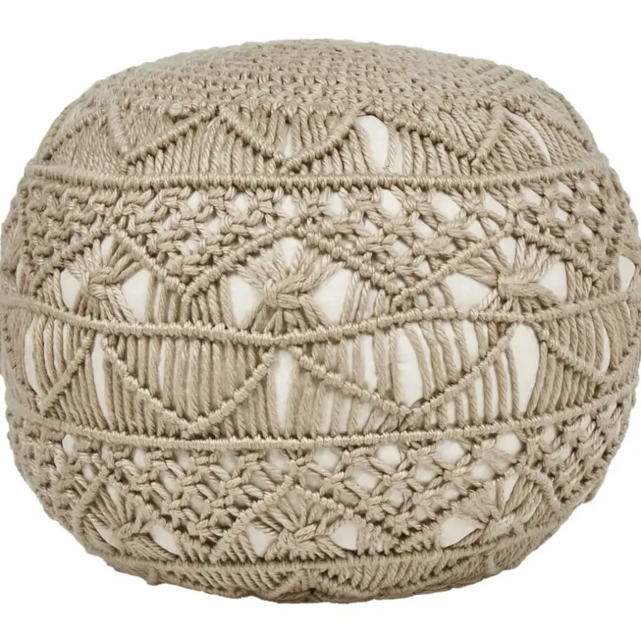 Poefen-Leen Bakker AADHI - Poef - Beige - 50 x 50 cm - Synthetisch materiaal