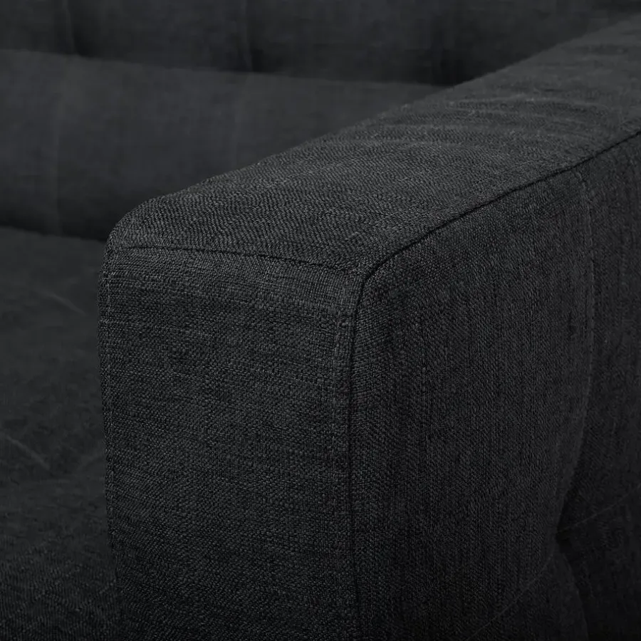Loveseats-Beliani ABERDEEN - Chaise longue - Grijs - Symmetrisch - Polyester