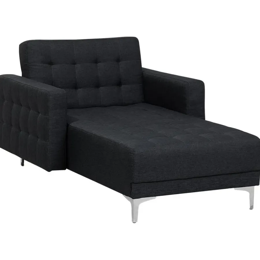 Loveseats-Beliani ABERDEEN - Chaise longue - Grijs - Symmetrisch - Polyester
