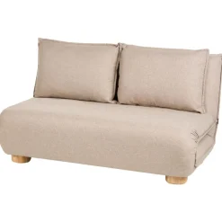 Slaapbanken|Slaapbanken-Leen Bakker ABISKO - Slaapbank 2-zits - Beige - Kunstlinnen