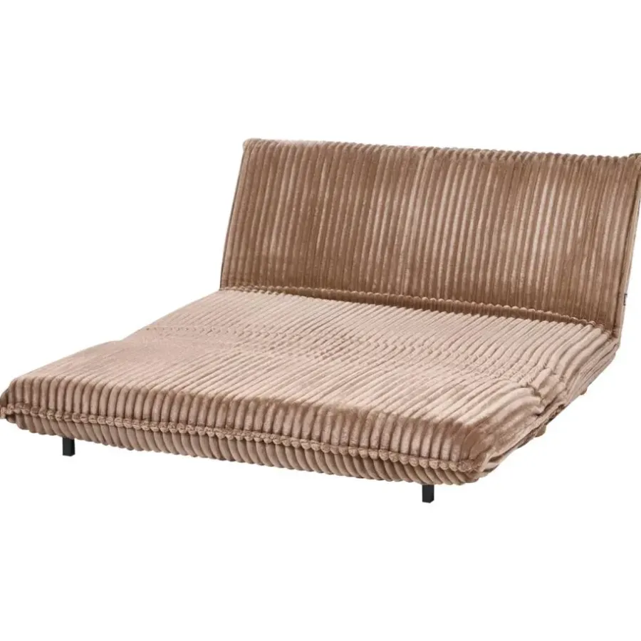 Slaapbanken|Slaapbanken-Leen Bakker ABISKO - Slaapbank 2-zits - Lichtbruin - Corduroy