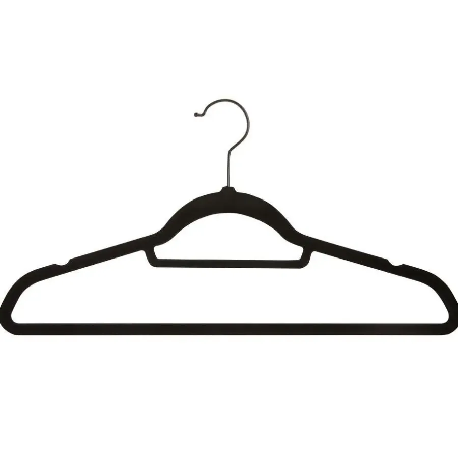 Merkloos ACAZA - 50 Anti-slip kleerhangers - Zwarte haak