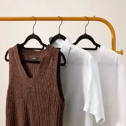 Merkloos ACAZA - 50 Anti-slip kleerhangers - Zwarte haak