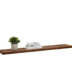 Wandplanken-Merkloos ACAZA Boekenplank van 140 cm lang - industrieel Design - Vintage bruin