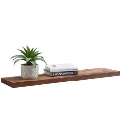 Wandplanken-Merkloos ACAZA Boekenplank van 100 cm lang - industrieel Design - Vintage bruin