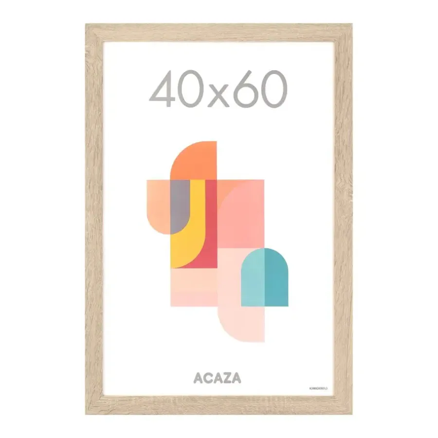 Merkloos ACAZA Fotokader - Fotolijst - 40x60 cm - MDF hout - Lichte Eik kleur