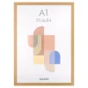 Merkloos ACAZA Fotokader A1 - 59,4 x 84 cm - Fotolijst - MDF Hout - Madison - Warme Eik