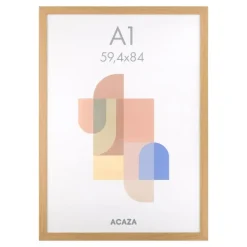 Merkloos ACAZA Fotokader A1 - 59,4 x 84 cm - Fotolijst - MDF Hout - Madison - Warme Eik