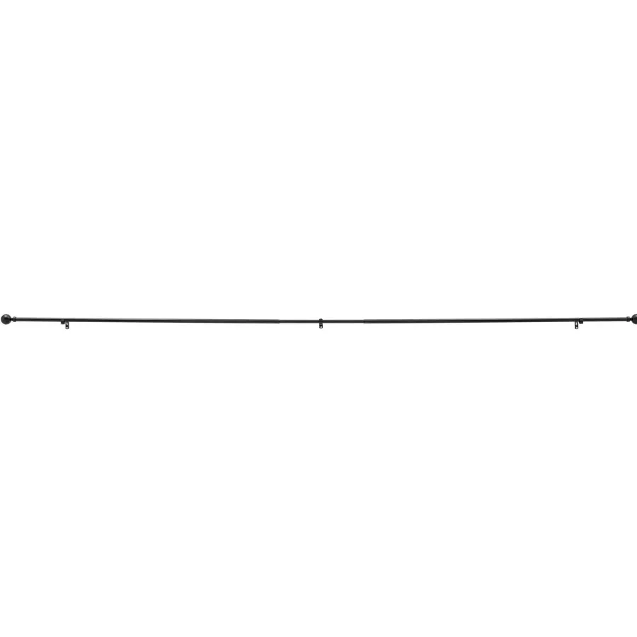 Gordijnroedes-ACAZA Gordijnroede - Uitschuifbare Gordijn Rail - Stang van 240-360 cm - Zwart
