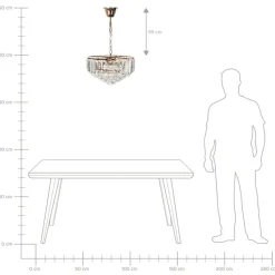Beliani ACHEIRO - Kroonluchter - Goud - ⌀ 49 cm - Kristal