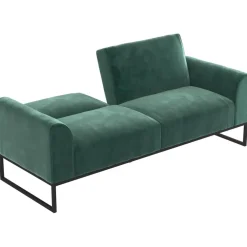 Slaapbanken|Slaapbanken-Cosmoliving by Cosmopolitan Adley - 2-zits slaapbank in groen fluweel