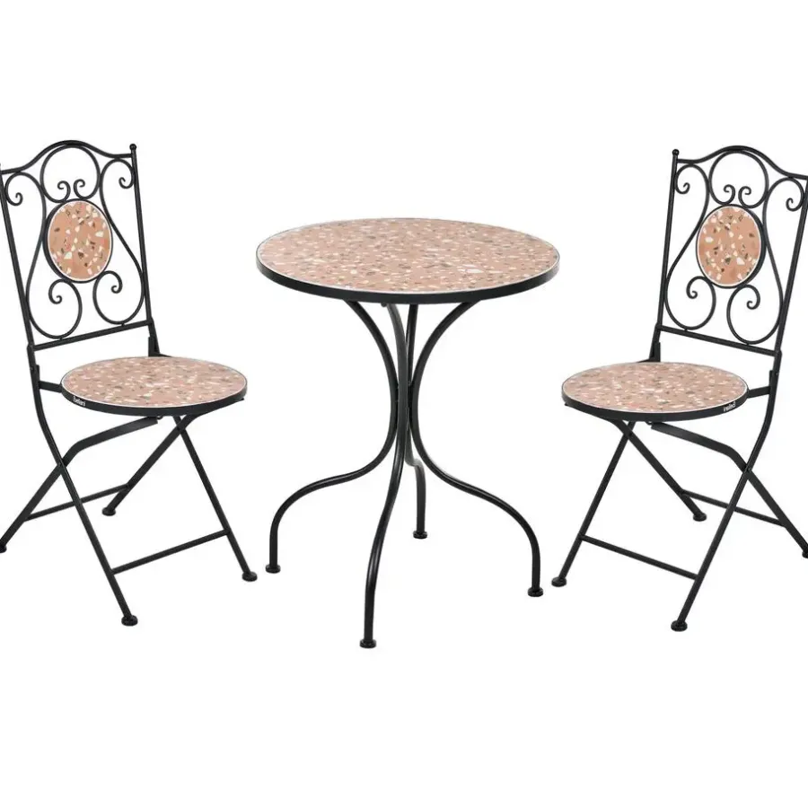 Bistro- & Balkonsets-Leen Bakker ADRANO - Bistroset - Zwart - IJzer