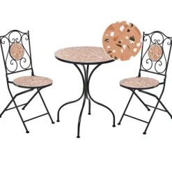 Bistro- & Balkonsets-Leen Bakker ADRANO - Bistroset - Zwart - IJzer