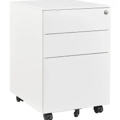 Ladeblokken-Euroseats Afsluitbaar ladeblok / bureaukast 39x60 cm - 3 lades - Wit