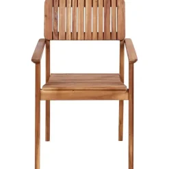 Tuinstoelen-Beliani AGELLO- Tuinstoel set van 2 - Lichthout - Acaciahout