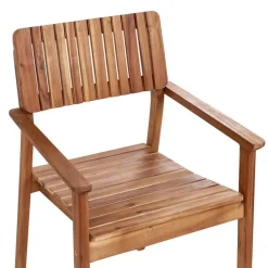 Tuinstoelen-Beliani AGELLO- Tuinstoel set van 2 - Lichthout - Acaciahout