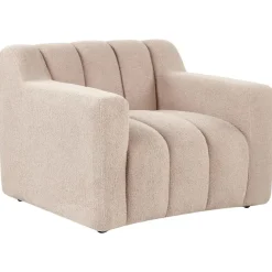 Beliani AGERUP - Fauteuil - Beige - Bouclé