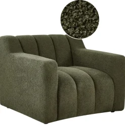 Beliani AGERUP - Fauteuil - Donkergroen - Bouclé