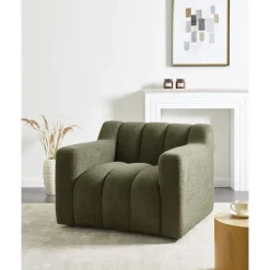 Beliani AGERUP - Fauteuil - Donkergroen - Bouclé
