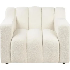 Beliani AGERUP - Fauteuil - Gebroken wit - Bouclé