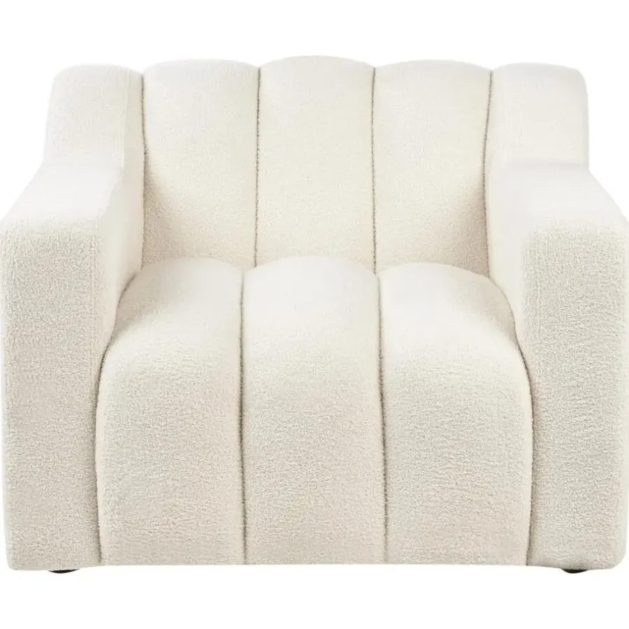 Beliani AGERUP - Fauteuil - Gebroken wit - Bouclé