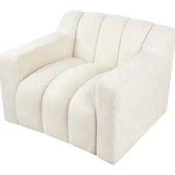Beliani AGERUP - Fauteuil - Gebroken wit - Bouclé