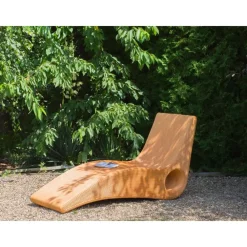 Beliani AIROLE - Ligstoel - Lichthout - Rotan