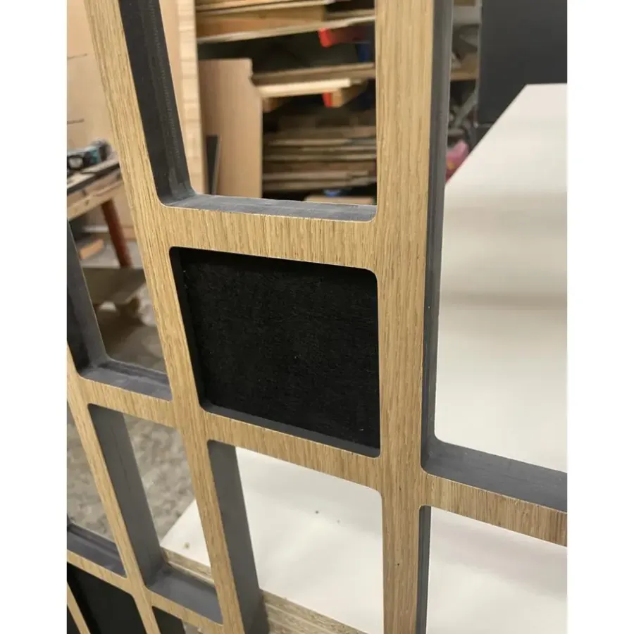 Wandpanelen-IVOL Akoestisch wandpaneel PET-vilt - 100x100 cm - Zwart