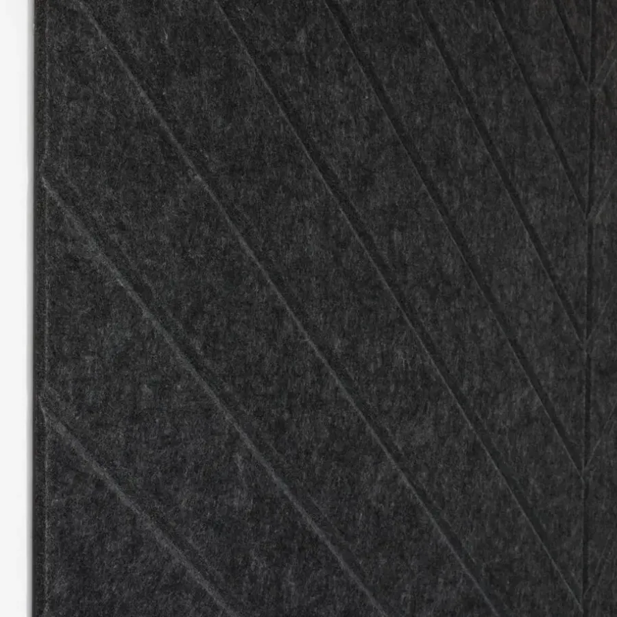 IVOL Akoestisch wandpaneel PET-vilt - 100x100cm - Visgraat motief Antraciet