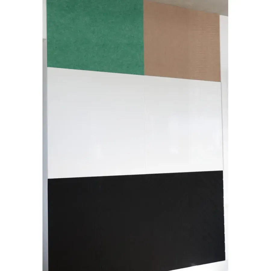 IVOL Akoestisch wandpaneel PET-vilt - 100x100cm - Visgraat motief Antraciet
