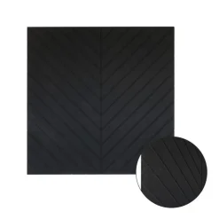 Wandpanelen-IVOL Akoestisch wandpaneel PET-vilt - 100x100cm - Visgraat motief Zwart