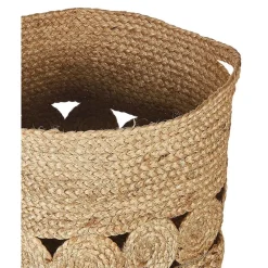 Opbergmanden-Beliani ALANG - Mand set van 2 - Natuurlijk - Jute