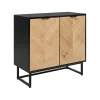 Beliani ALASKA - Dressoir - Lichtbruin/Zwart - Hout