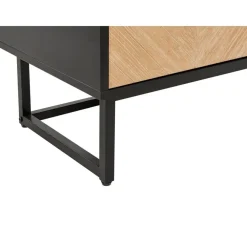 Beliani ALASKA - Dressoir - Lichtbruin/Zwart - Hout