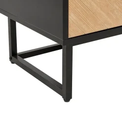 Beliani ALASKA - Dressoir - Lichtbruin/Zwart - Hout