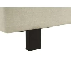 2-Persoons Bedden-Beliani ALBI - Tweepersoonsbed - Beige - 180 x 200 cm - Polyester