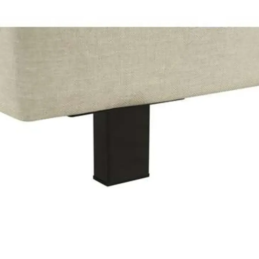 2-Persoons Bedden-Beliani ALBI - Tweepersoonsbed - Beige - 180 x 200 cm - Polyester
