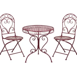 Leen Bakker ALBINIA - Bistroset voor 2 - Bordeaux - Metaal