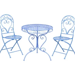 Leen Bakker ALBINIA - Bistroset voor 2 - Blauw - Metaal