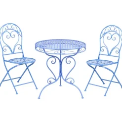 Leen Bakker ALBINIA - Bistroset voor 2 - Blauw - Metaal