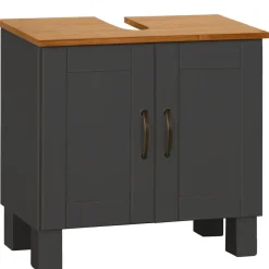 Wastafelkasten-Dorel Home Alby - Wastafelonderkast 60 cm met 2 deuren in antraciet